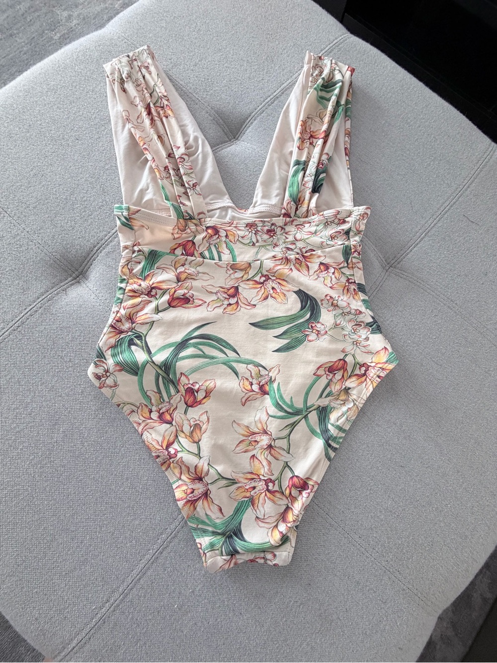 Monday Swimwear Aruba One-Piece Flowery Cream & Green